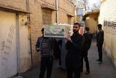 مراسم استقبال از پیکر مطهر شهید گمنام  در دبیرستان صدراي اصفهان