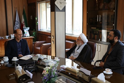 دیدار معاون امور استان‌های سازمان تبلیغات اسلامی با آیت الله طباطبائی نژاد
