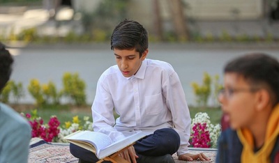مراسم جزء خوانی قرآن در گذر فرهنگی چهارباغ اصفهان