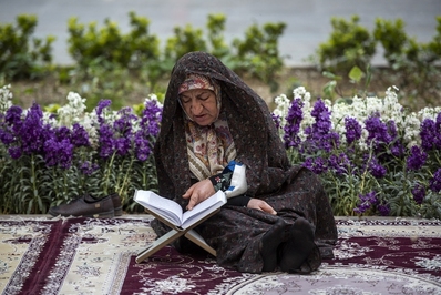جلوه‌هایی از مراسم جزء خوانی قرآن کریم در چهارباغ اصفهان