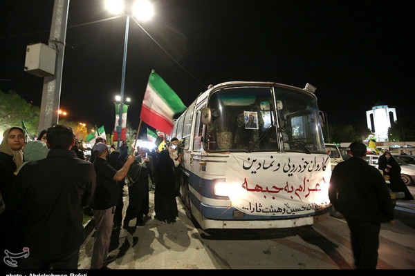 کاروان نمادین اعزام به جبهه در همدان