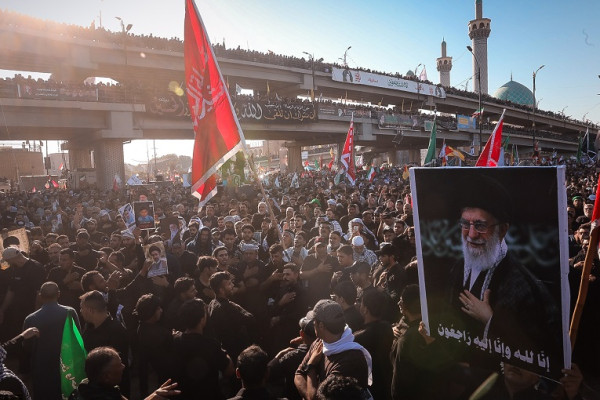 مراسم تشییع پیکر رهبر انقلاب در کربلا و نجف