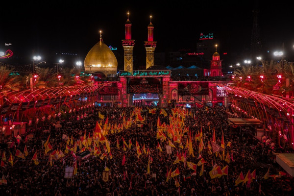 مراسم تشییع پیکر رهبر انقلاب در کربلا و نجف