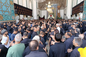 قافله عزاداری هیئات مذهبی اصفهان در صحن گوهر شاد